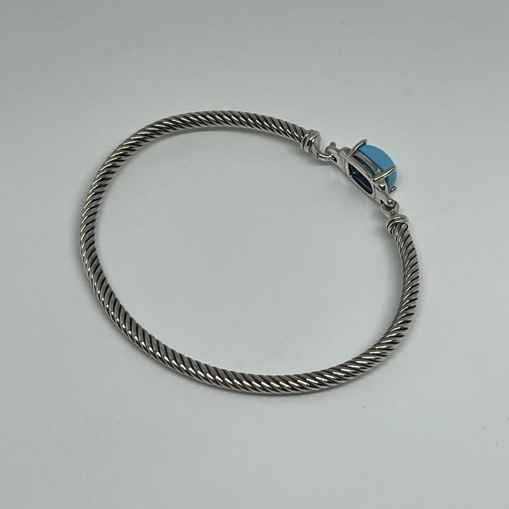 David Yurman Turquoise Petite Chatelaine Bracelet - Picture 9 of 11